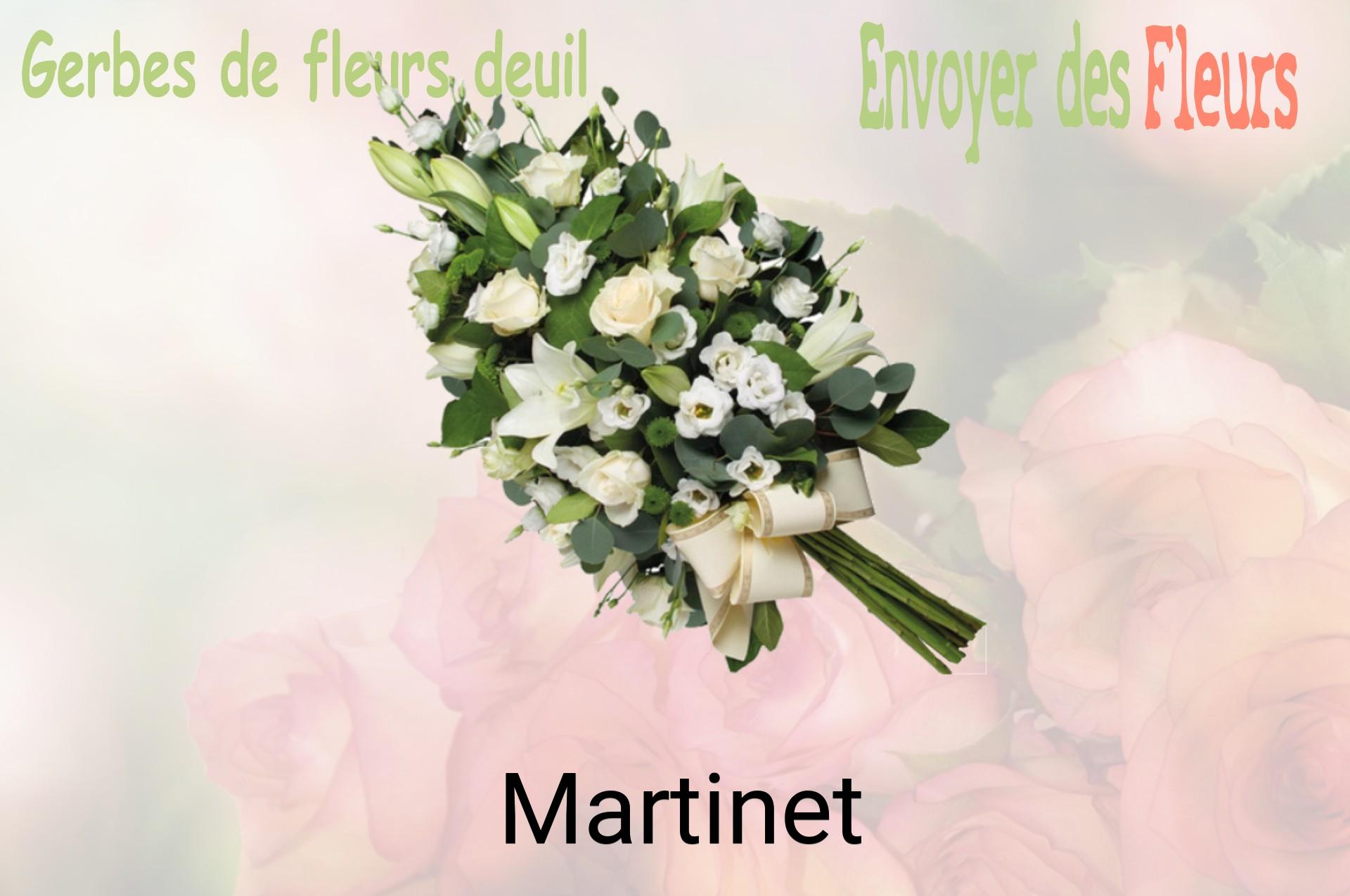 Gerbe de fleurs de deuil livrée à Martinet